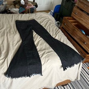 High waisted, Super flare, bellbottoms jeans in black